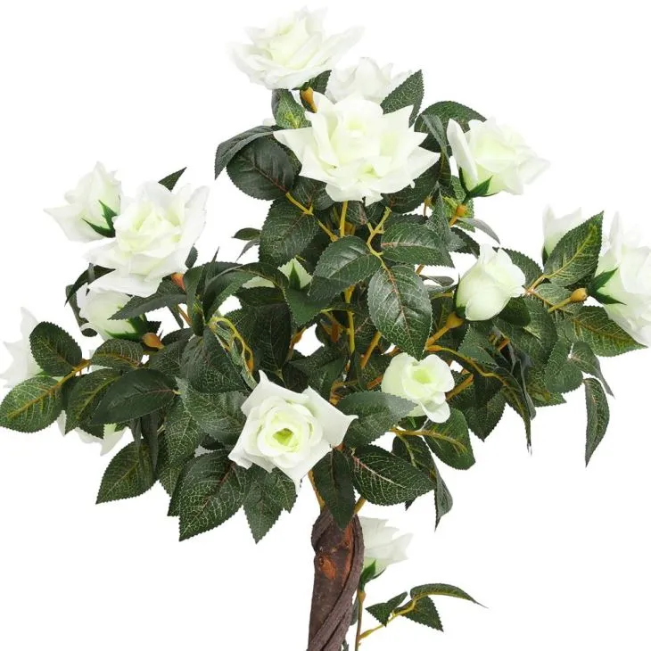 Flè atifisyèl Blan Tree Pou Décoration Andedan kay la